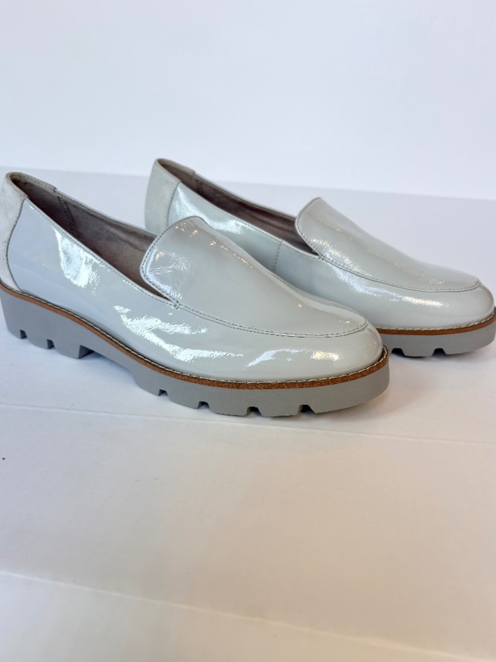 Vionic Hensley Platform Loafer Vapor Patent Leather Women's 7.5 Chunky NEW